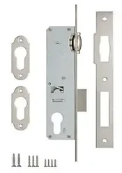 Врезной замок Kale Kilit 155 (30мм) узкопроф. с роликом, планка 23мм