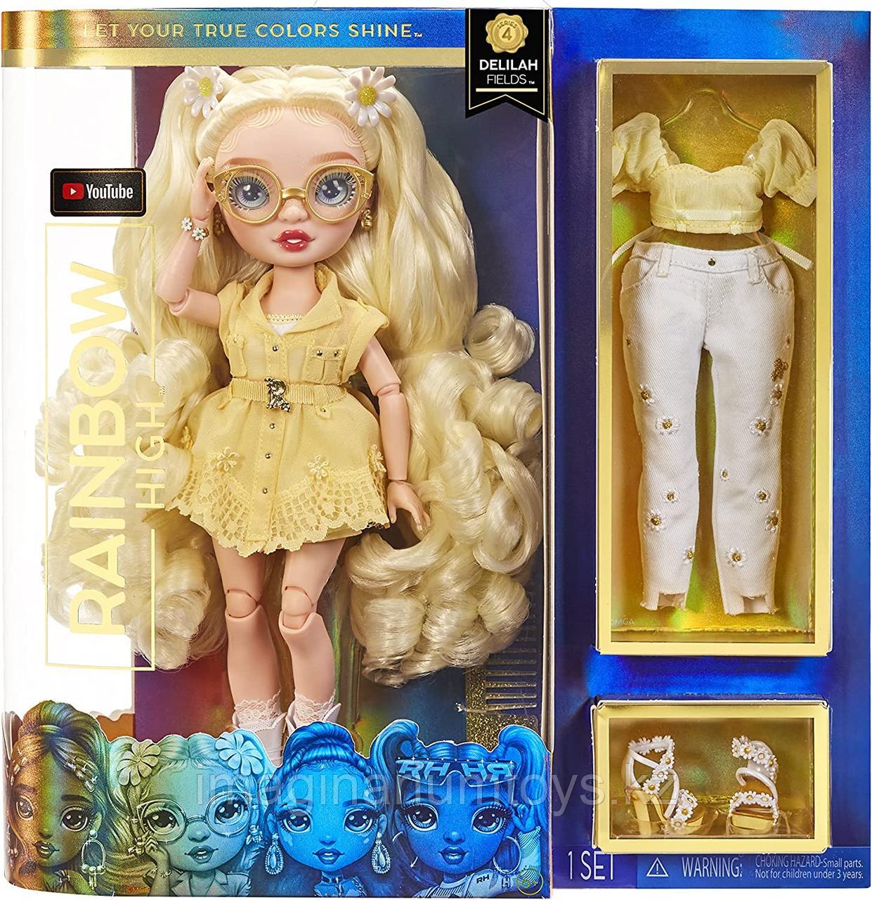Кукла Rainbow High Delilah Fields 4 серия золотая, фото 1