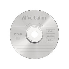 Диск CD-R Verbatim (43343) 700MB 52х 50шт в упаковке Незаписанный