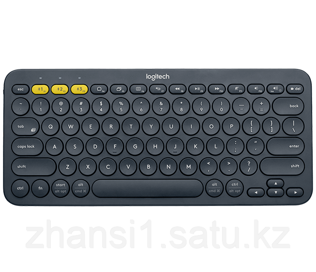 Клавиатура беспроводная Logitech K380 (DARK GREY, Multi-Device, Bluetooth Classic (3.0), 2 батарейки типа ААА)