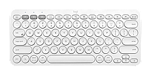 Клавиатура беспроводная Logitech K380 (OFFWHITE, Multi-Device, Bluetooth Classic (3.0), 2 батарейки типа ААА)