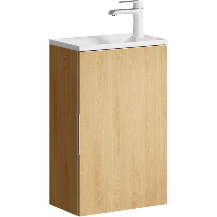 Тумба подвесная «ACCENT» 40см с умывальником Malaga 420 (цвет: белый), фото 1