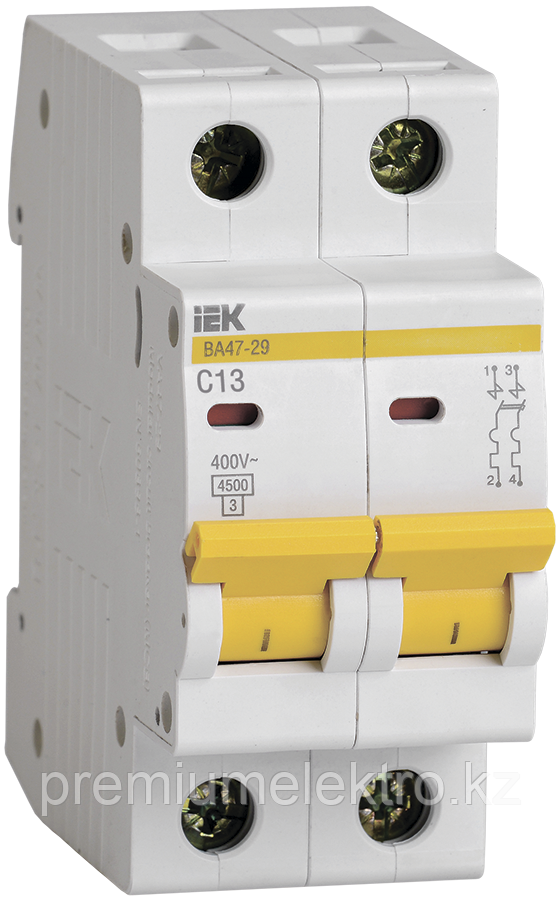 Автоматический выключатель ВА47-29 (1ф) 4А IEK (12/144) - фото 1 - id-p103545890