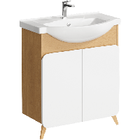 Тумба напольная «BASIC» 75 см с умывальником Элеганс 750 (цвет: дуб золотой)