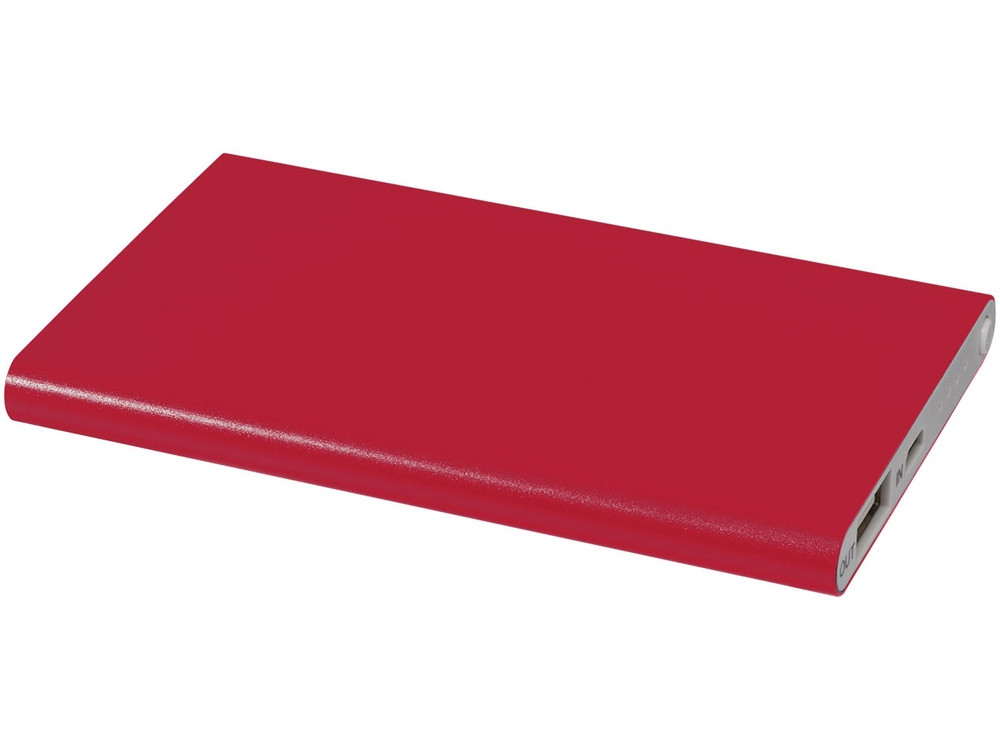 Алюминиевый повербанк Pep емкостью 4000 мА/ч, красный
