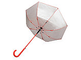Зонт-трость Silver Color полуавтомат, красный/серебристый, фото 4