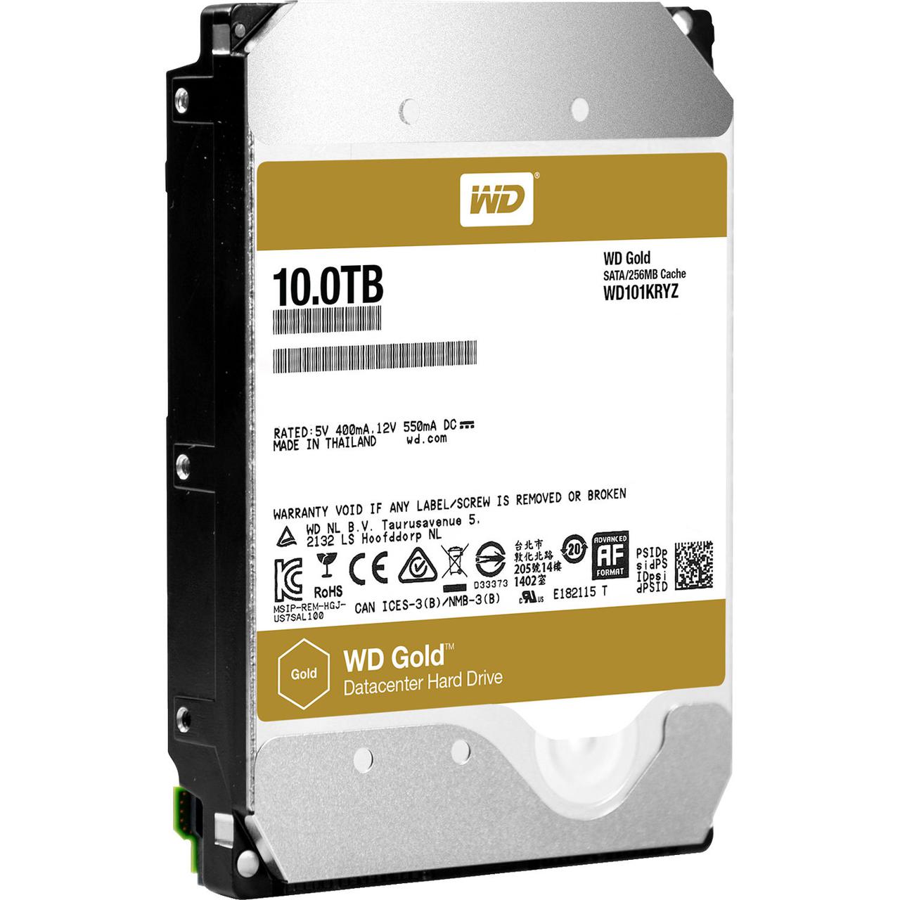 Жесткий диск HDD 10Tb Western Digital Gold WD102KRYZ