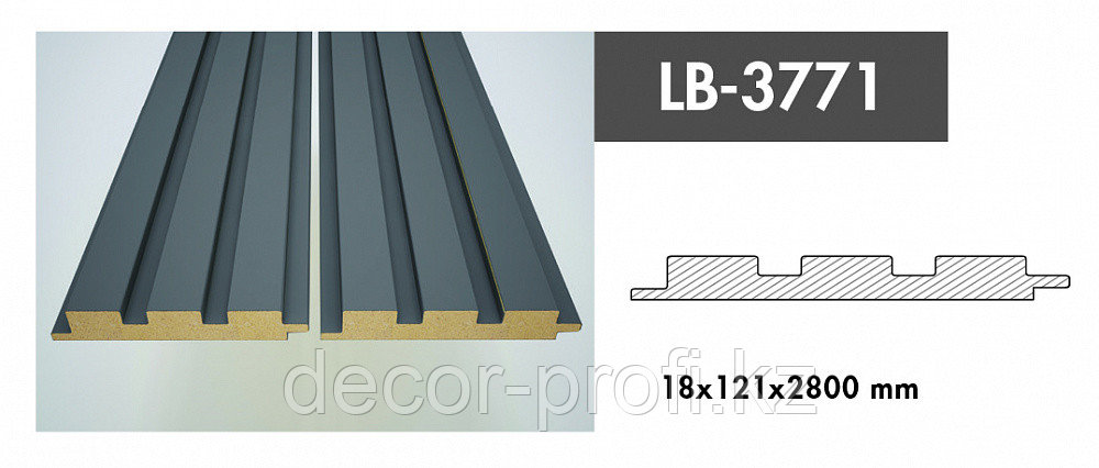 Панель декоративная 3D LB 3771 Светло-серый матовый - фото 2 - id-p103577843