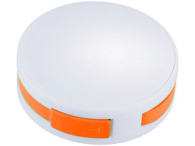 USB Hub Round, на 4 порта, белый/оранжевый