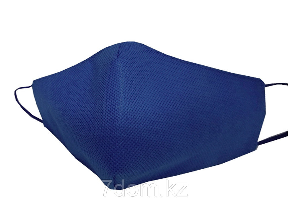 Маска для лица многоразовая из спанбонда, темно-синий, фото 1