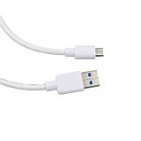 Кабель USB AM - MicroUSB BM, 1.5 м, белый, фото 3