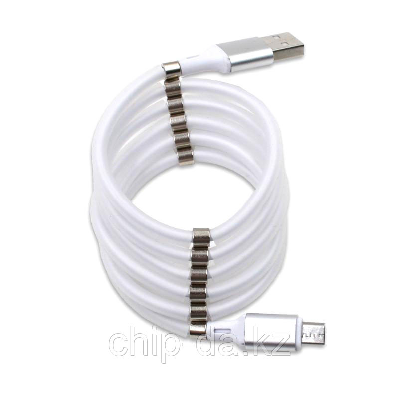 Кабель USB AM - MicroUSB BM, SuperCalla, магниты/силикон, 1 м