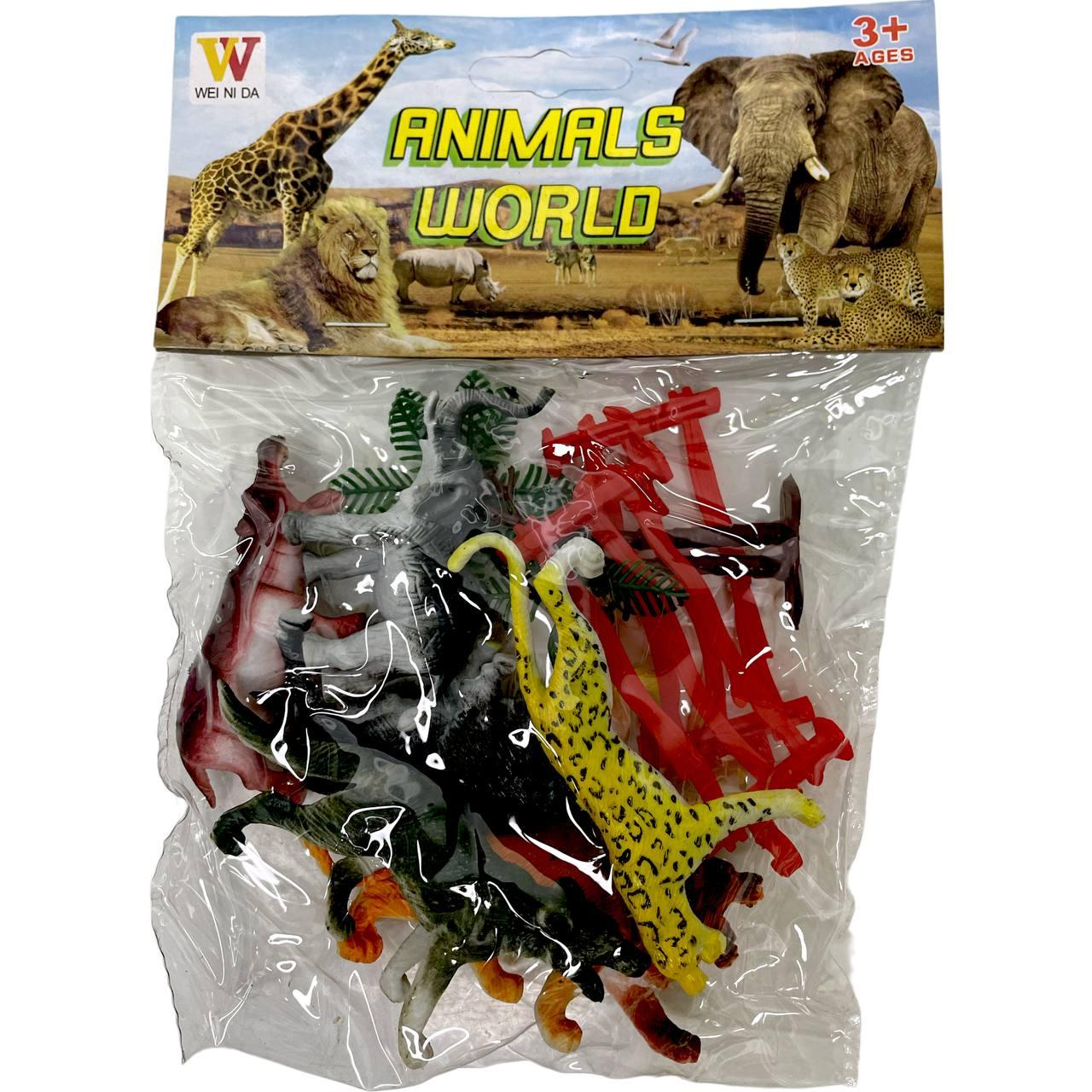 2039 Animals World Дикие животные в пакете 6шт 20*15см