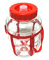 Банка стеклянная 9л с гидрозатвором