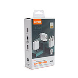 Универсальное зарядное устройство LDNIO A2421C 22.5W USB/USB Lightning, Белый, фото 3