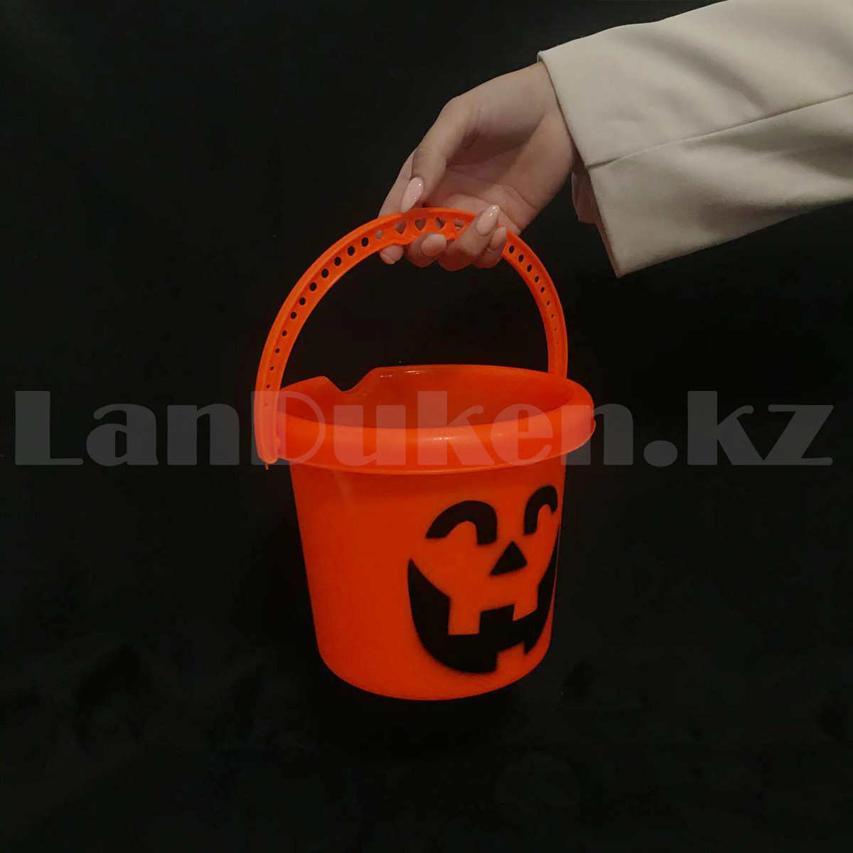 Конфетница ведерко Тыква для Хэллоуина 2 литра - фото 3 - id-p103592896