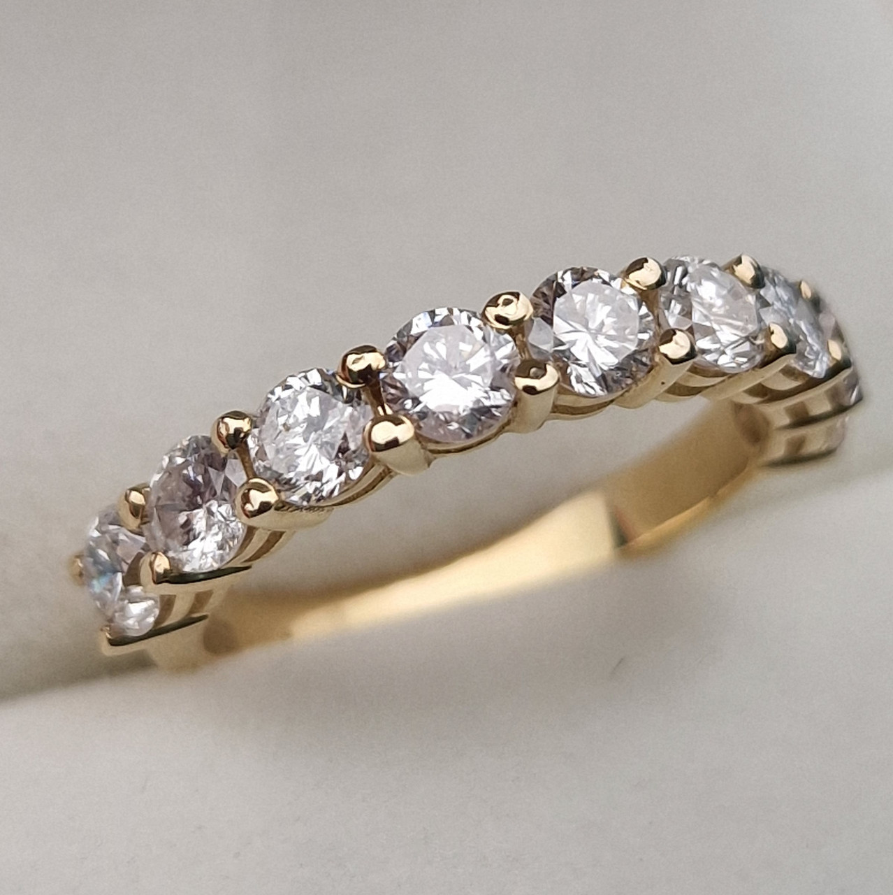Золотое  кольцо с бриллиантами 1.53Сt SI2-I1/I, VG - Cut