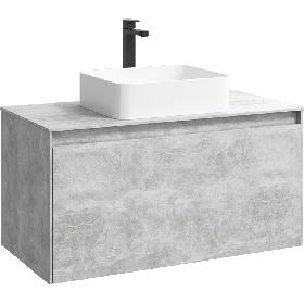 Подвесная тумба «MOBI» 100см. Цвет бетон светлый.