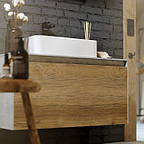 Подвесная тумба «MOBI» 100см. Цвет бетон светлый/дуб балтийский., фото 7