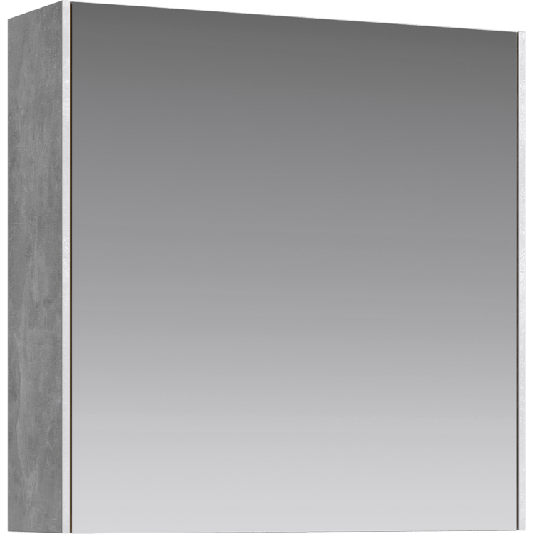 Зеркальный шкаф «MOBI» 60 см. Цвет бетон светлый.