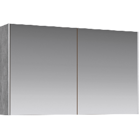 Зеркальный шкаф «MOBI» 100 см. Цвет бетон светлый.