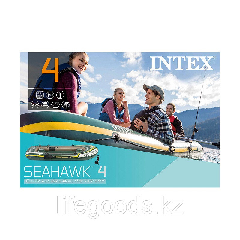 Лодка надувная Seahawk 4 Set Intex 68351 - фото 6 - id-p103595479