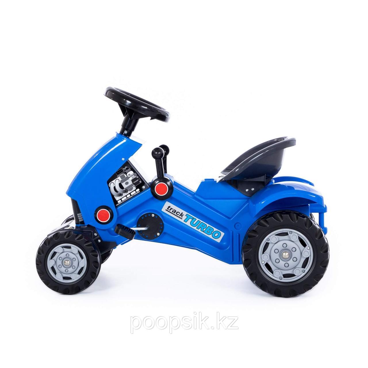 Каталка-трактор с педалями "Turbo-2" (синяя) - фото 2 - id-p103595685