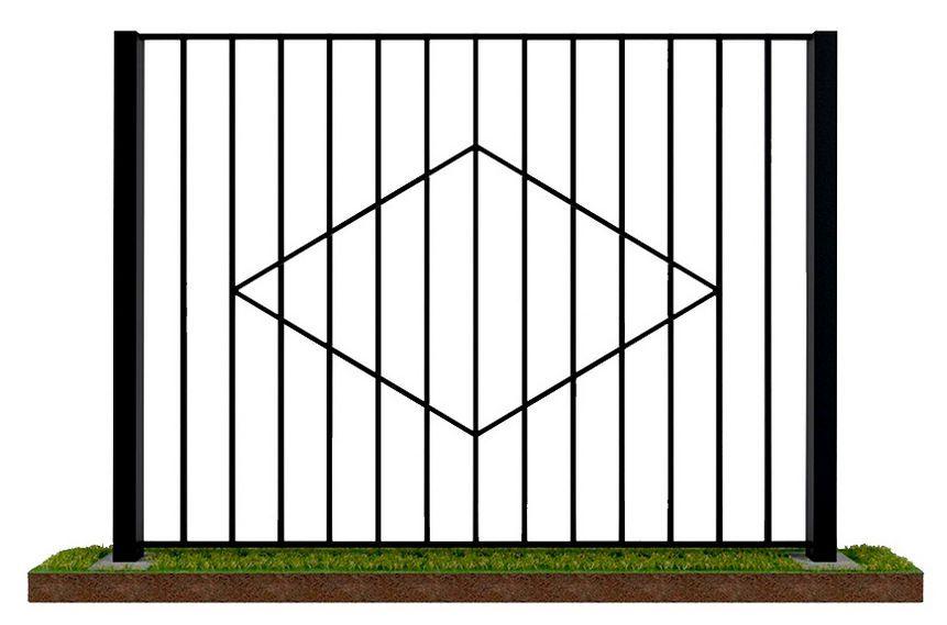 Забор из евроштакетника 60х60 Высота секции 1,5 м - фото 1 - id-p103597943