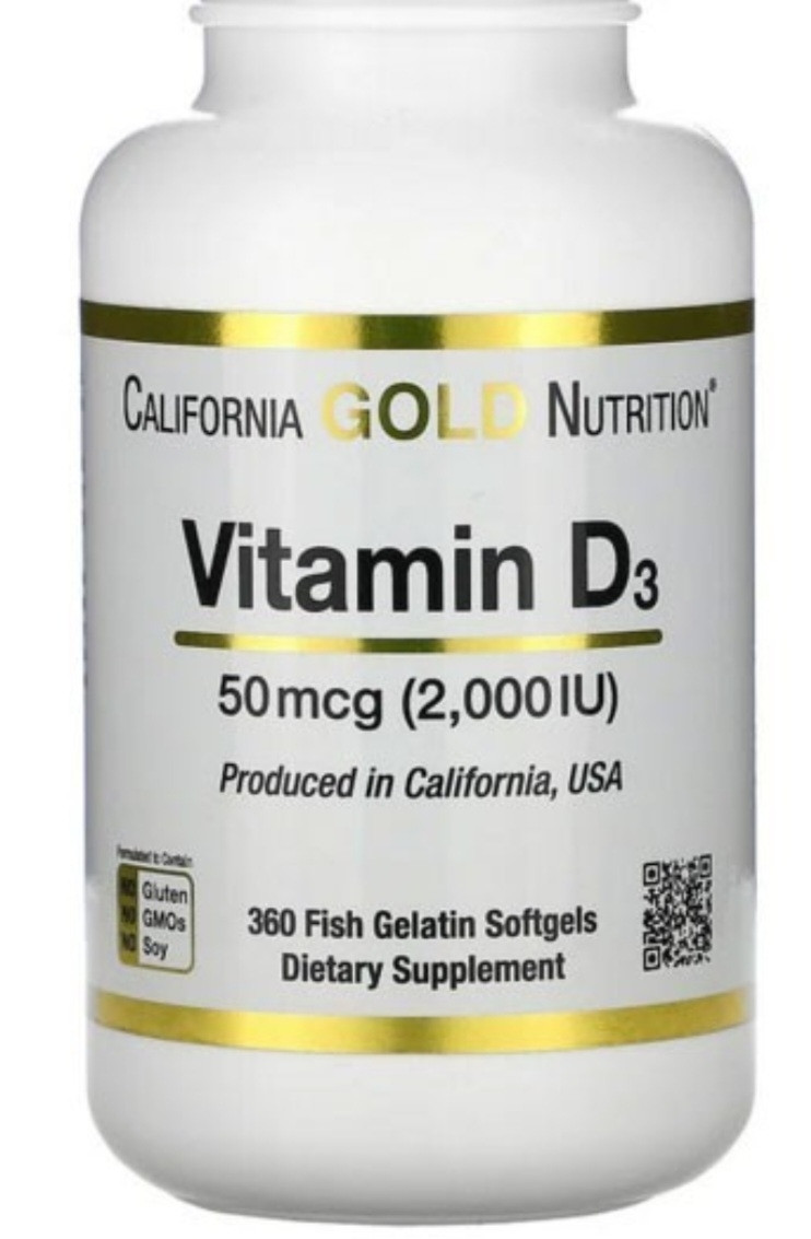 California Gold, Vitamin D-3, 2.000 lu,360 softgels