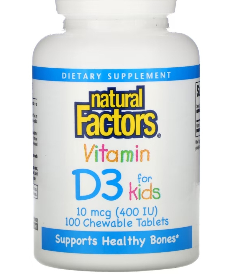 Natural Factors, Vitamin D-3, kids, 400- lu