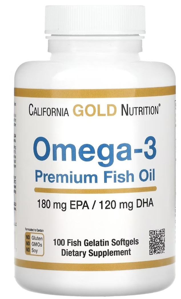 California Gold Omega-3, 100 softgels