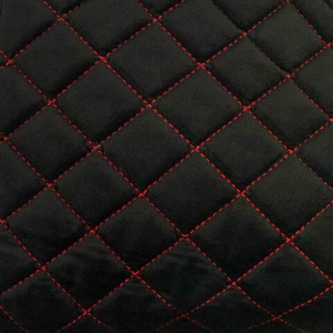 Чехлы-накидки для автомобильного сидения Алькантара (Черный с белой строчкой) - фото 9 - id-p102461244