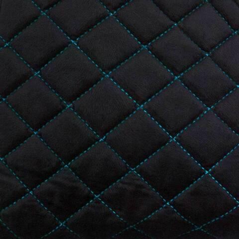 Чехлы-накидки для автомобильного сидения Алькантара (Черный с синей строчкой) - фото 1 - id-p102461245