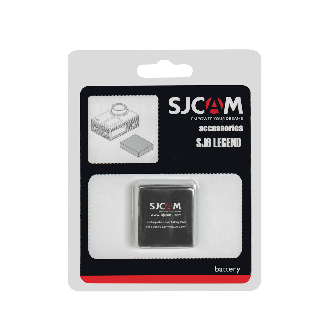 Аккумулятор для экшн-камер SJCAM SJ6 LEGEND - фото 1 - id-p103608123
