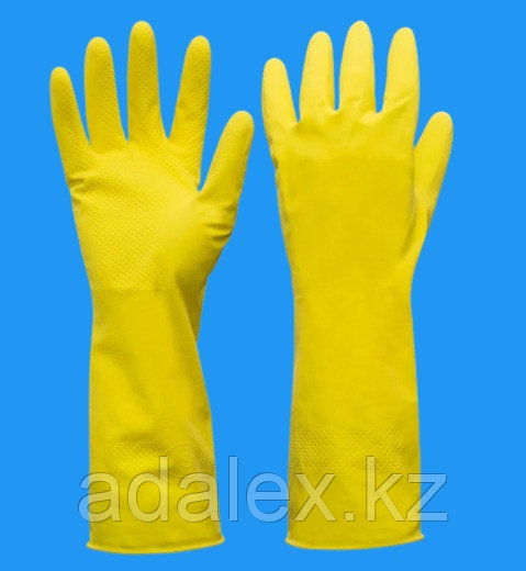 Перчатки резиновые для уборки помещений многоразовые - фото 1 - id-p98662532