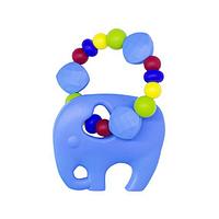 Грызу бусы: Браслетик с игрушкой “Голубой слоник”