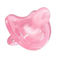Chicco: Пустышка силикон Physio Soft 6м+, розовый