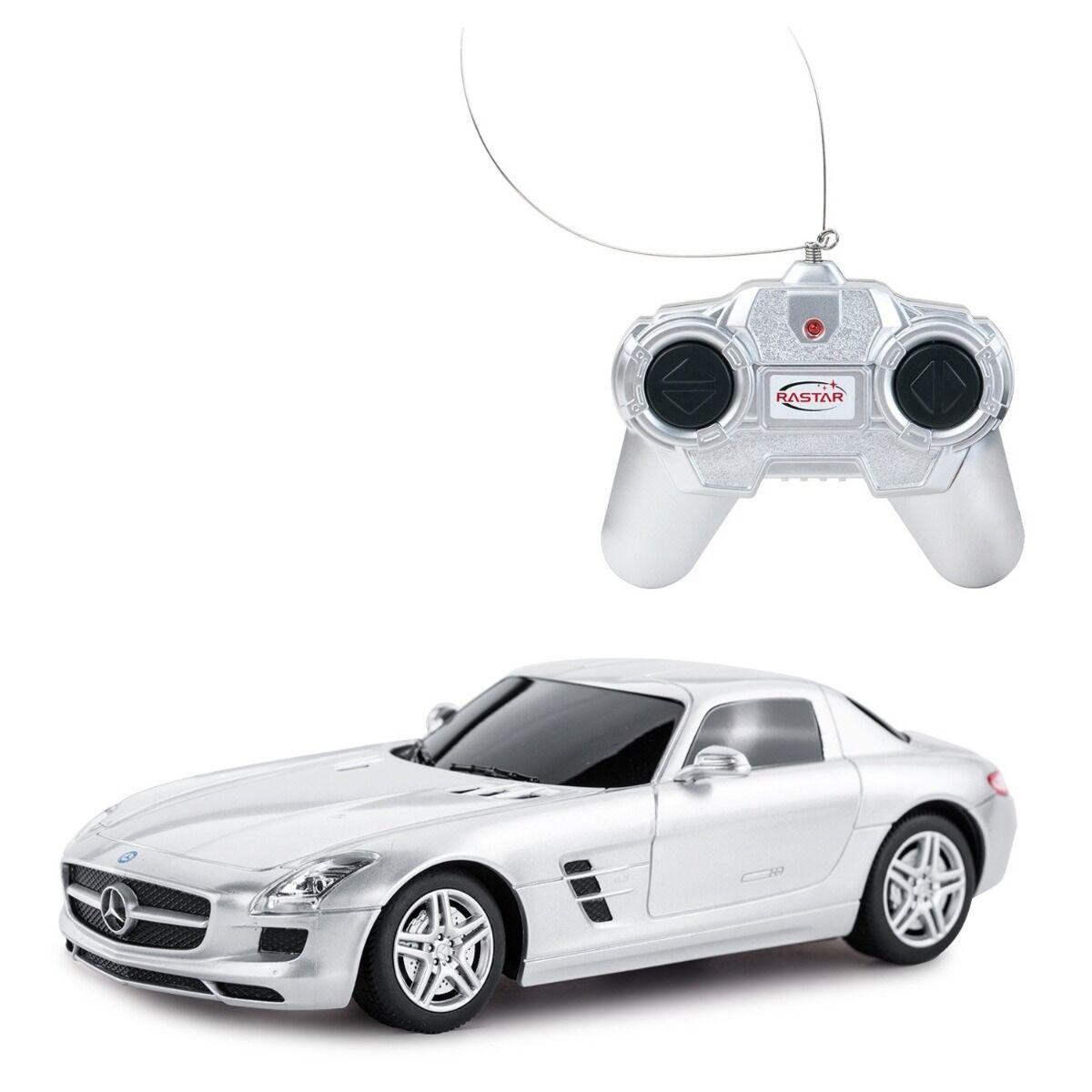 Rastar:  Радиоуправляемая машинка Mercedes-Benz SLS AMG на пульте управления, серебряный, 1:24