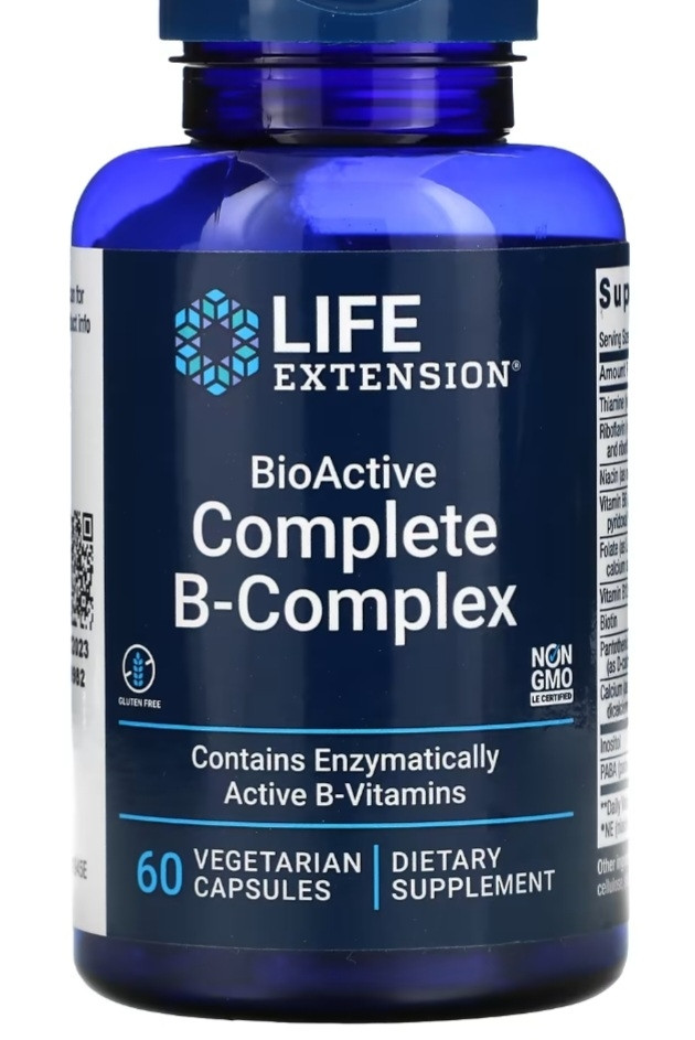 Life extension, Complete B- Complex, 60 capsules