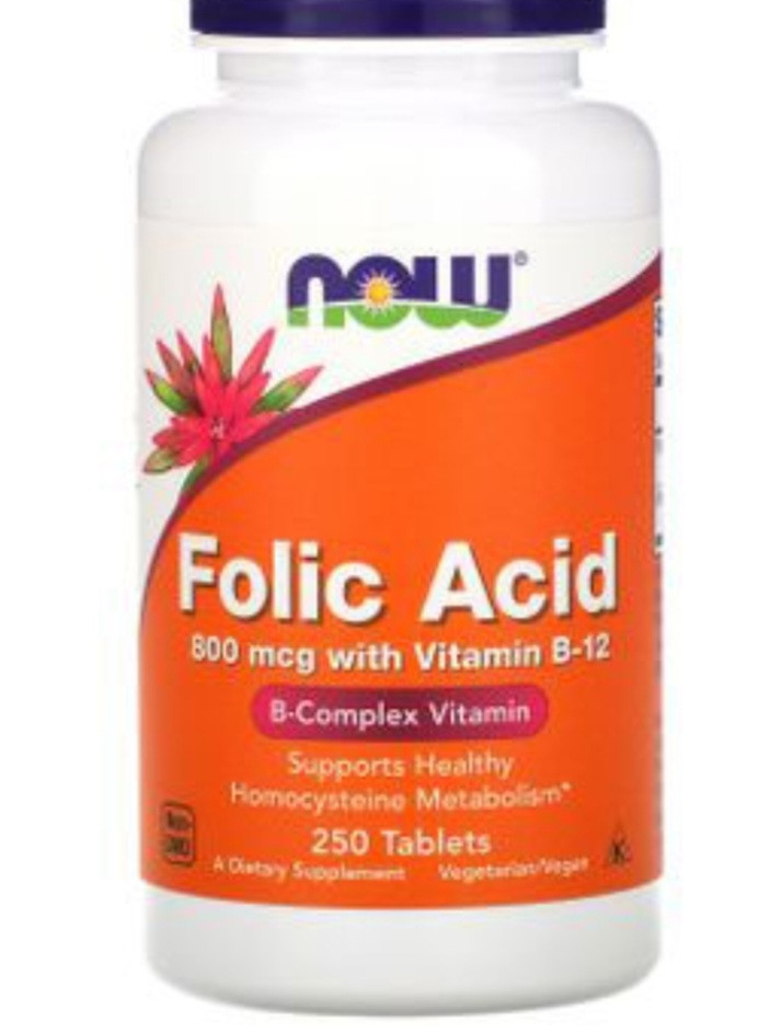 Now, Folic acid, 800 mcg, 250 tablets