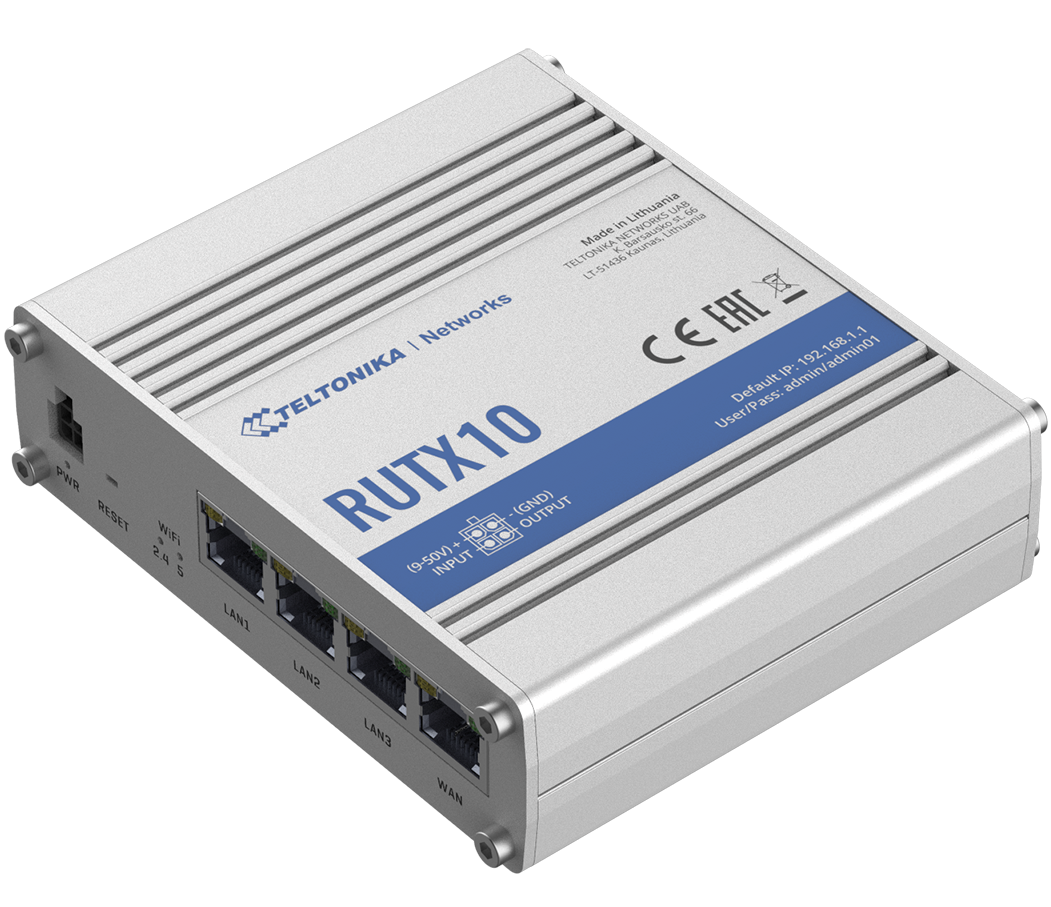 Уличный маршрутизатор TELTONIKA/RUTX10 Ethernet/4 port/IPv6 - фото 1 - id-p103652060