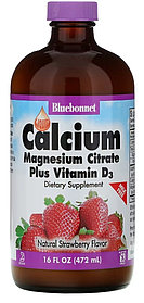 Bluebonnet, Calcium Magnesium citrate plus vitamin D3, 473 ml