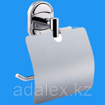 Настенный держатель металлический для туалетной бумаги с крышкой, фото 2