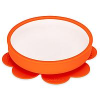 Baboo: Тарелка силиконовая на присоске, 6м+ оранжевый, 380мл