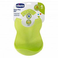 Chicco: Нагрудник пластиковый. Flexy 6м+, зеленый
