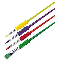 Набор кистей Faber-Castell 4шт., круглые № 10,2,6, плоская №12, блистер, европодвес