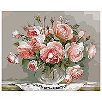 Картина по номерам "Розы", на холсте, 40*50 см. DELL' ARTE