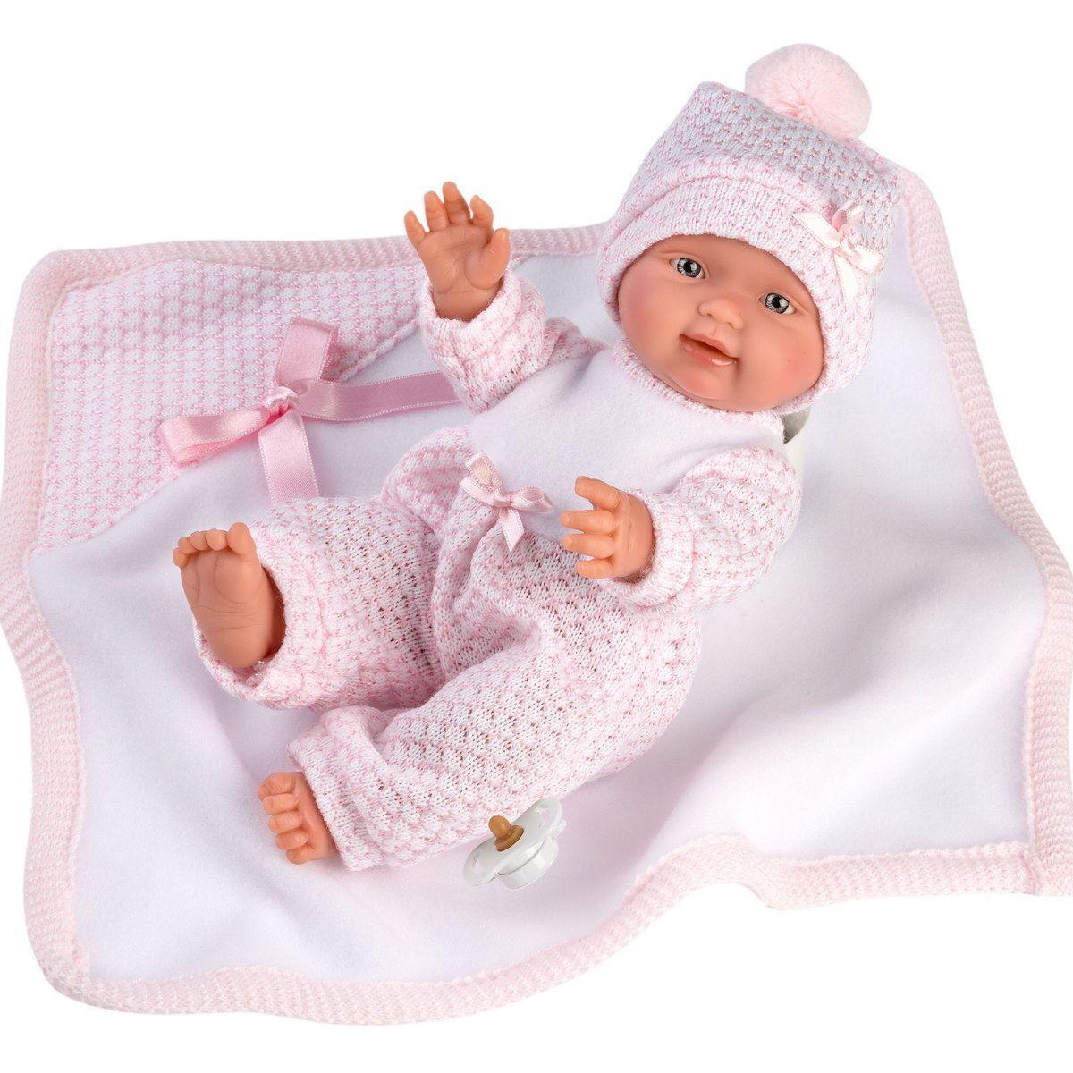 LLORENS: Пупс Малышка 26см, с розовым одеялом