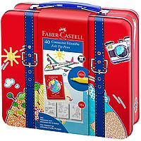 Набор для рисования Faber-Castell "Connector" 40 фломастеров+6 клипс+паспорт раскраска