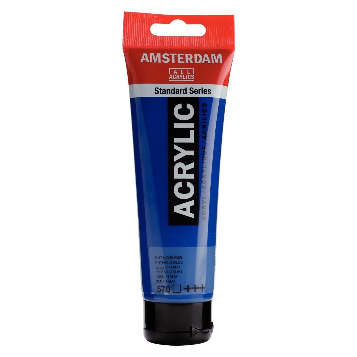 Акрил AMSTERDAM (570) Синий ФЦ, 120 мл.